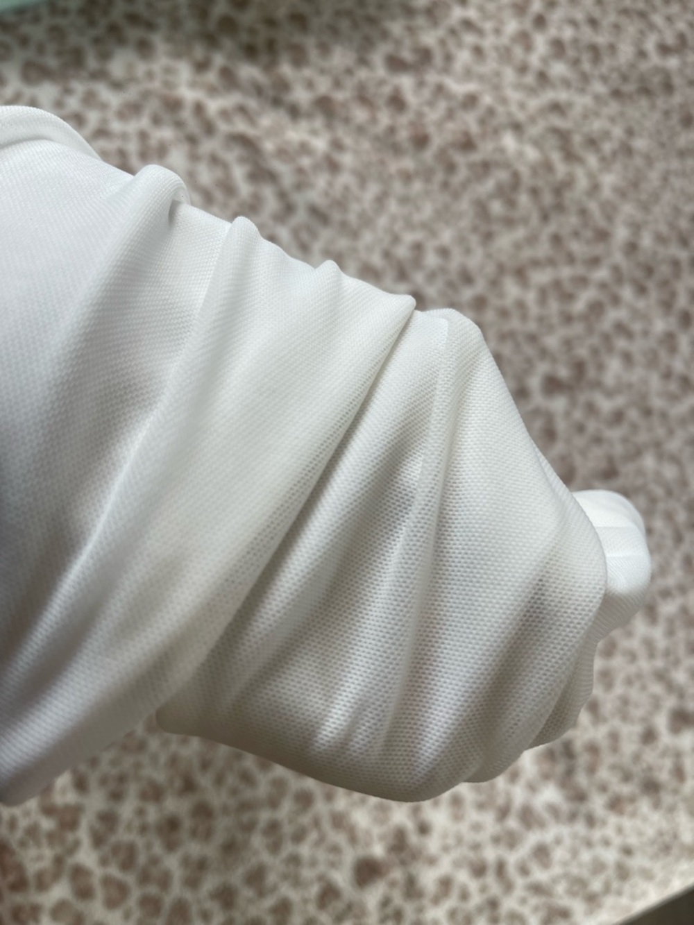 White Textured cropped shirt formal kinda ruffled